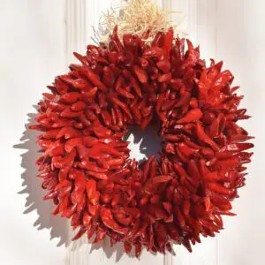 An ALL NATURAL PEQUIN CHILE WREATH
