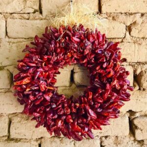 red chile sandia pepper ristra wreath